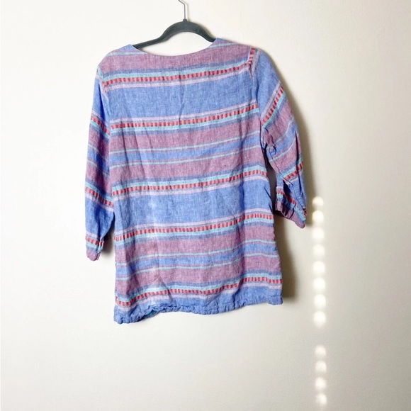 TOMMY BAHAMA • Women’s Linen Striped Lightweight Blouse Size Large - Picture 2 of 5
